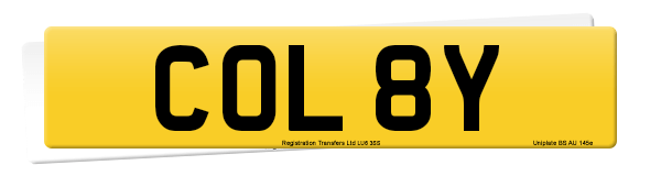 Registration number COL 8Y